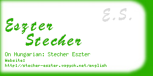 eszter stecher business card